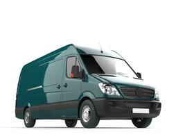 Dark teal modern delivery van photo