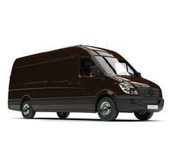 Dark brown delivery van photo