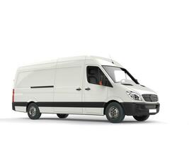 Modern template white delivery van photo