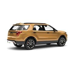 Gold metallic modern SUV car - tail view photo