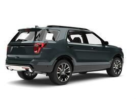 Dark blue gray metallic modern SUV - tail view photo