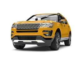 Mustard yellow modern SUV car photo