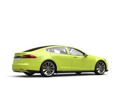 Mad lime green modern electric sports car photo