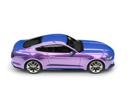 Pearlescent purple modern sports muscle car photo