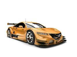 Metallic gold modern super sports car photo