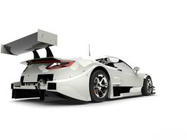 Cool white modern race super car - tail view photo