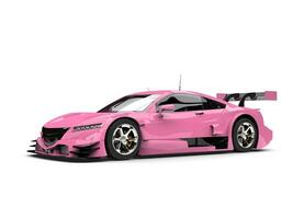 Warm candy pink modern super sports car - beauty shot photo