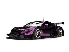 Metallic violet modern super race car photo