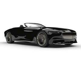 Midnight black modern convertible concept car - beauty shot photo