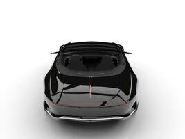 Midnight black modern convertible concept car - back view photo