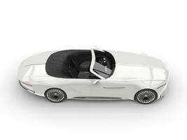 Clear white modern hi - tech concept car - top down view photo