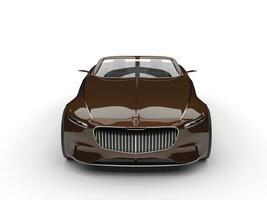 Coffee brown modern cabriolet concept car - front view photo