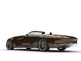 Coffee brown modern cabriolet concept car - rear side view photo