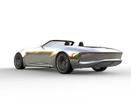 Chrome modern cabriolet concept car - back view photo