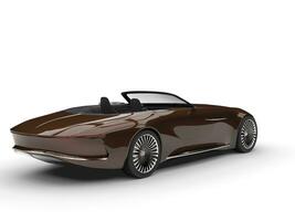 Coffee brown modern cabriolet concept car - rear view photo