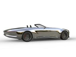Beautiful chrome modern cabriolet concept car - tail view photo