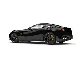 Grim black modern sports concept car - side view photo