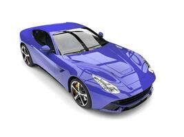 Royal purple modern fast sports concept car - top down shot photo