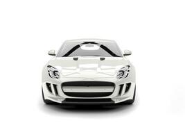 Modern white concept sports car - front view photo