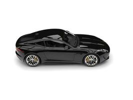 Modern black concept sports car - top down side view photo