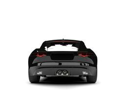 Modern black concept sports car - back view photo