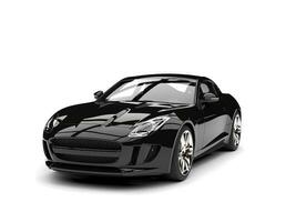 Modern black concept sports car - closeup shot photo