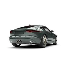 Dark gray metallic modern sports concept car - tail side shot photo