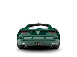 Dark forest green modern concept sports car - back view photo