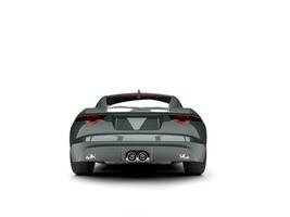 Dark gray metallic modern sports concept car - back view photo