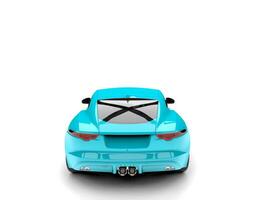 Rich cyan modern concept sports car - back view photo