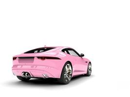 Candy pink modern concept sports car - back view photo