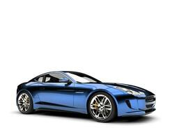 Metallic dark blue modern sports concept car photo
