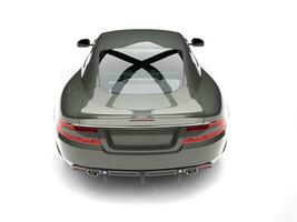 Metallic brown modern luxury sports car - rear view photo