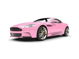 Baby pink modern luxury sports car photo