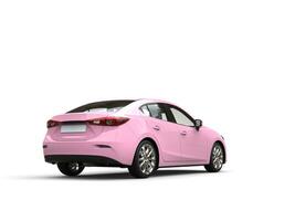 Pretty pink modern fast business car - tail view photo