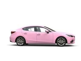 Pretty pink modern fast business car - side view photo