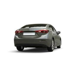 Metallic gray modern business car - back view photo