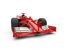 Red super fast sports racing car - front shot photo