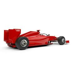 Red super fast racing car - rear view photo