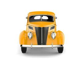 Yellow vintage car - front view photo