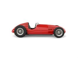 Beautiful vintage red racing sports car - side view photo