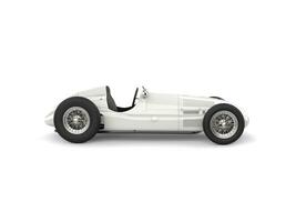 Beautiful vintage white racing sports car - side view photo