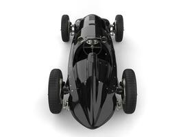 Beautiful vintage black racing sports car - top down view photo