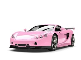 Cherry blossom pink modern sports super car photo