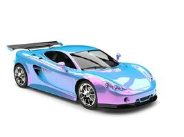 Futuristic sports super car in pearlescent two tone paint - beauty shot photo