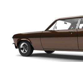 Chocolate brown old vintage muscle car - cut shot photo