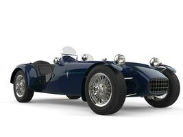 Dark navy blue vintage open wheel sport racing car photo