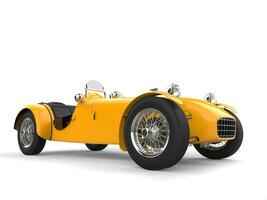 Sun yellow vintage open wheel sports racing car photo