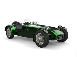 Metallic green vintage open wheel sport racing car photo