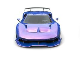 Modern supercar with two tone pearlescent metallic paint - front view photo